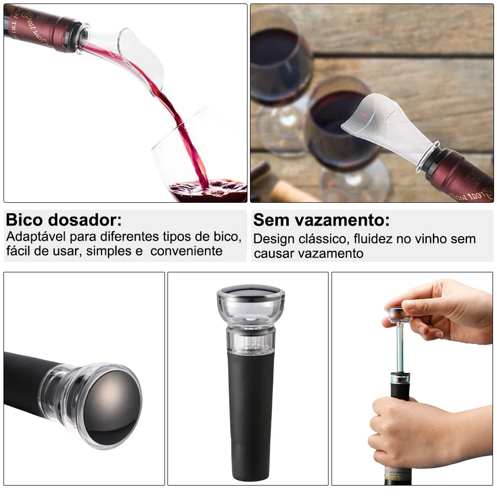 Abridor de Vinho Elétrico Premium – Praticidade, Elegância e Tecnologia na Hora de Abrir Seu Vinho