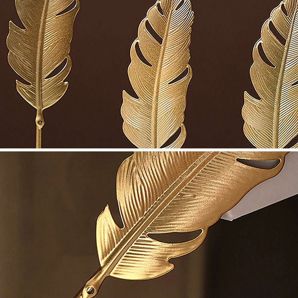 Escultura de Folha Ginkgo em Dourado – Luxo e Elegância para sua Casa ou Escritório - Family Star