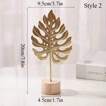 Escultura de Folha Ginkgo em Dourado – Luxo e Elegância para sua Casa ou Escritório - Family Star